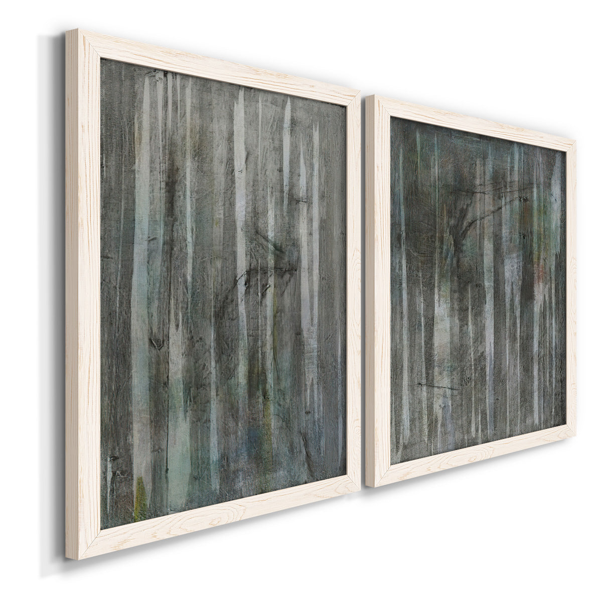 Birch Forest Abstracts I - Premium Framed Canvas 2 Piece Set - Ready to Hang