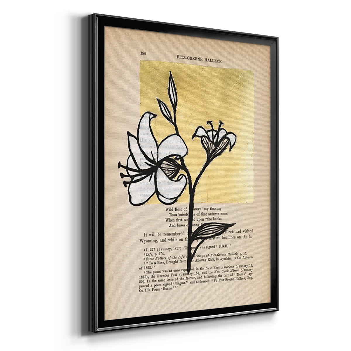 Floral Diary IV - Modern Framed Canvas Print