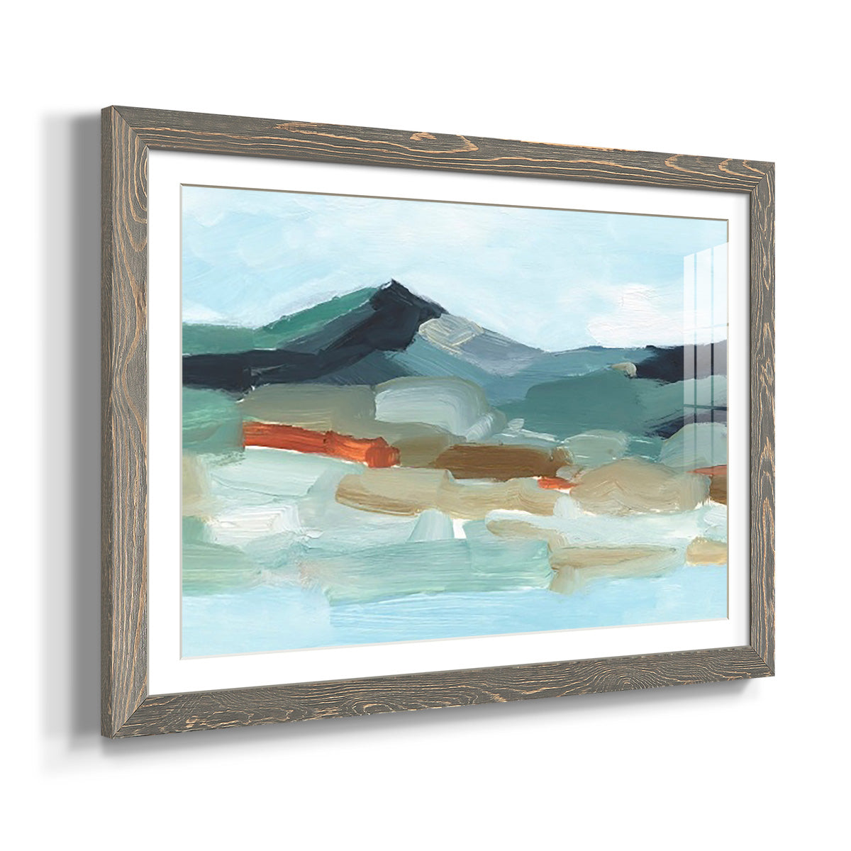 Autumn Mountains I - Barnwood Framed Art Print