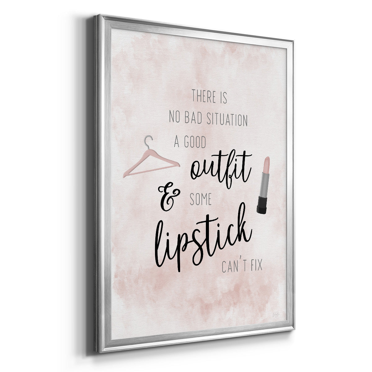 Outfit and Lipstick - Modern Framed Canvas Print