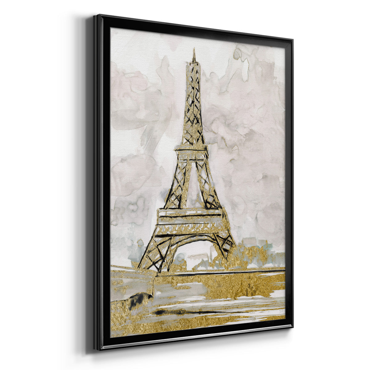 Eiffel Tower Glitz - Modern Framed Canvas Print