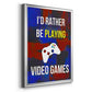 Gamer at Play III - Modern Framed Canvas Print