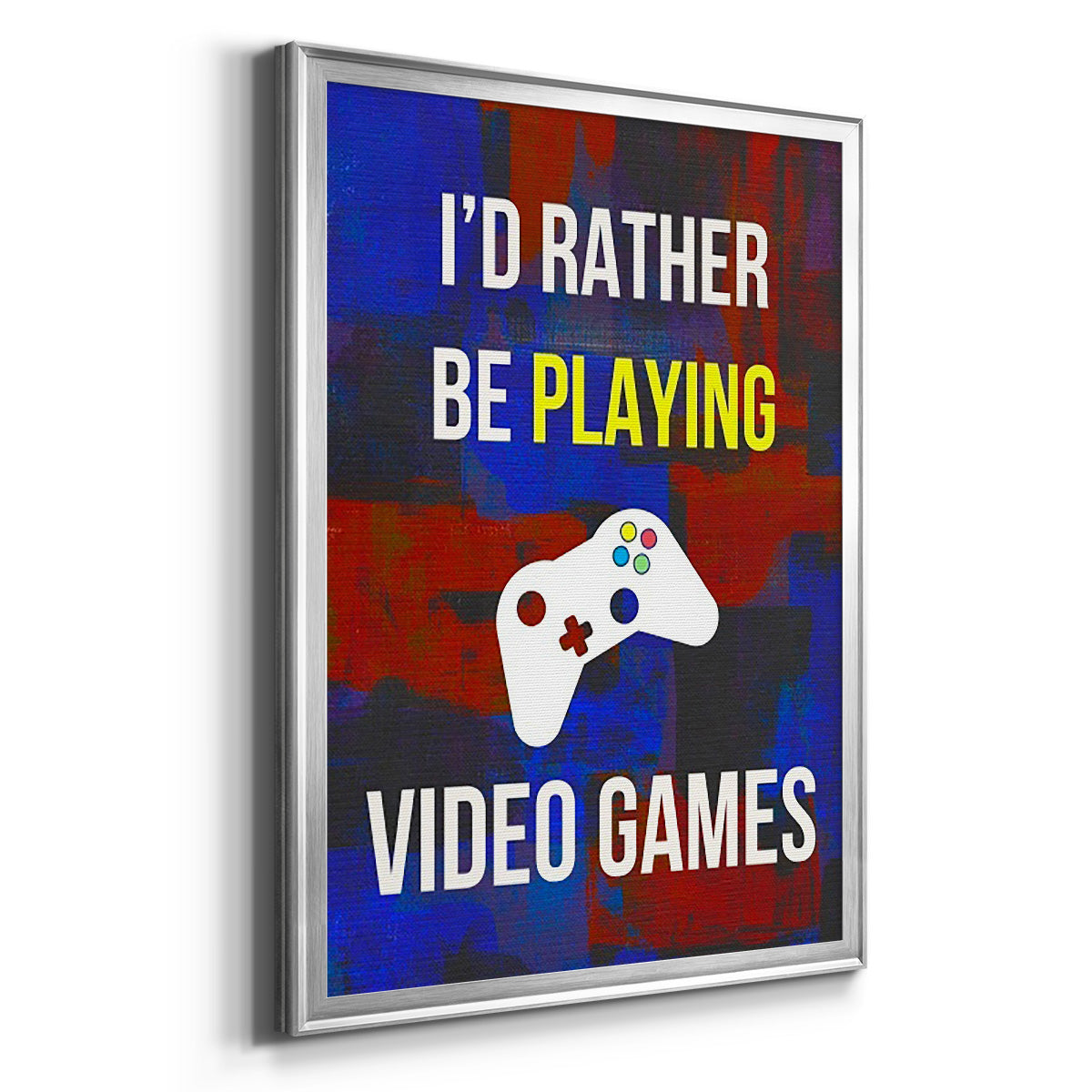 Gamer at Play III - Modern Framed Canvas Print