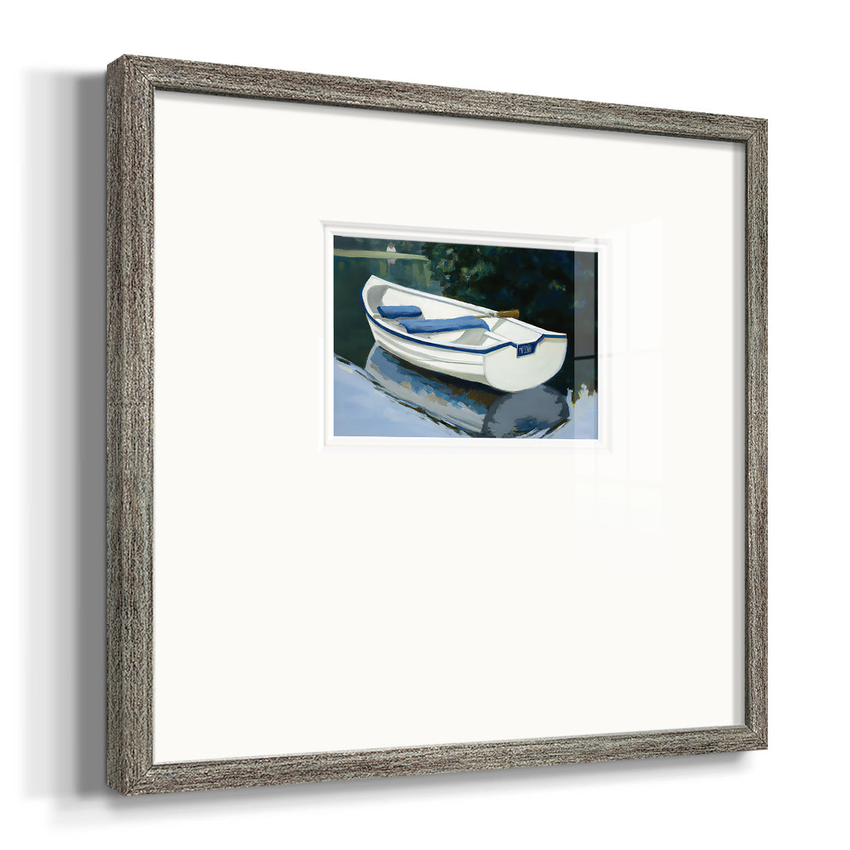 Colorful Rowboat I Premium Framed Print Double Matboard