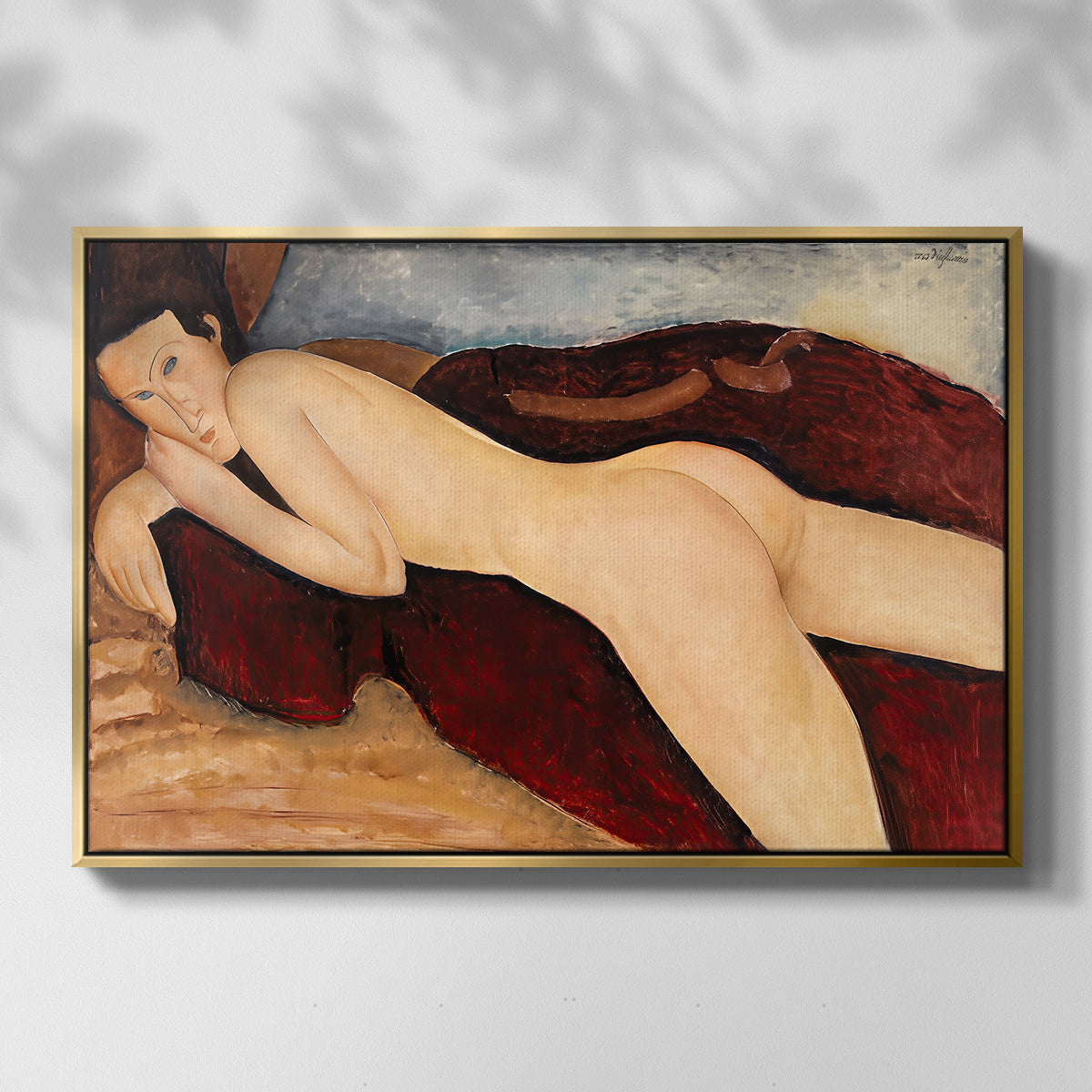 Reclining Nude from the Back (Nu couché de dos), c. 1917 - Floater Framed Canvas Print