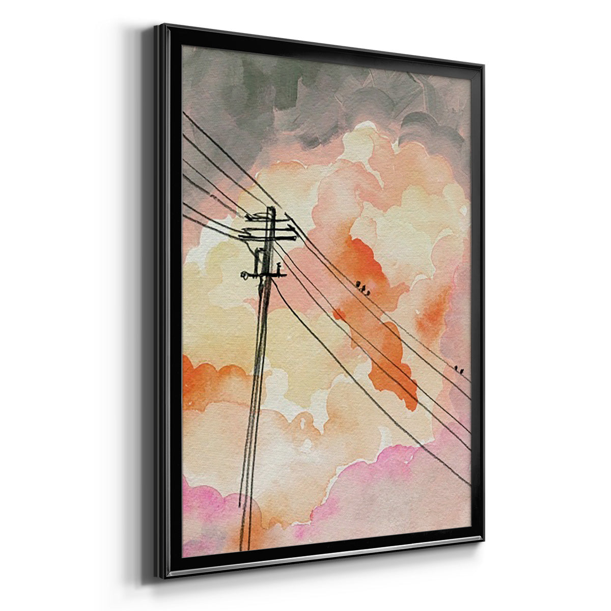 Cloudy Communication II - Modern Framed Canvas Print