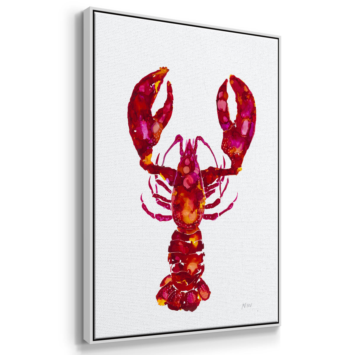 Lobster - Floater Framed Canvas Print