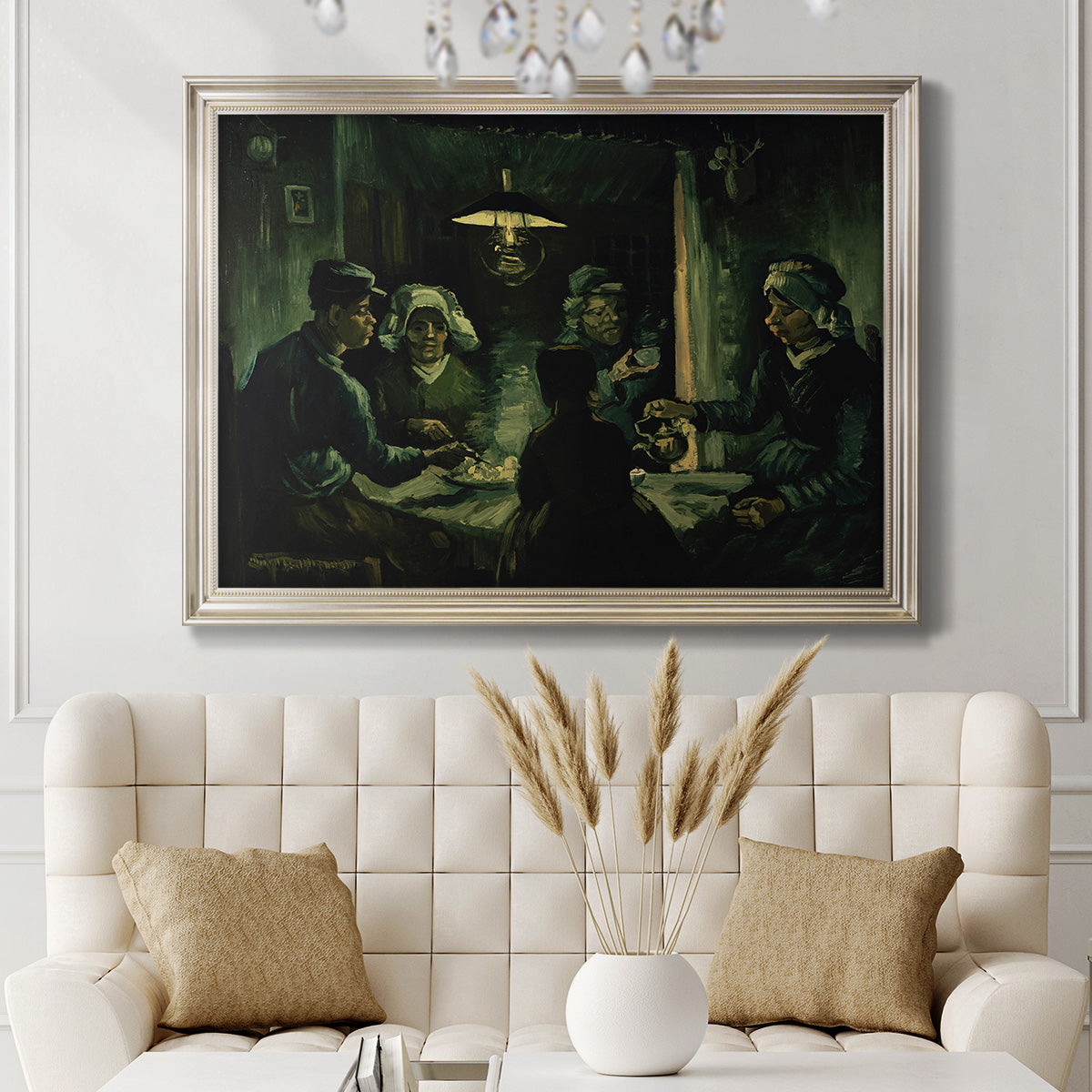 Second Study for the Potato Eaters - Ornate Framed Canvas Print