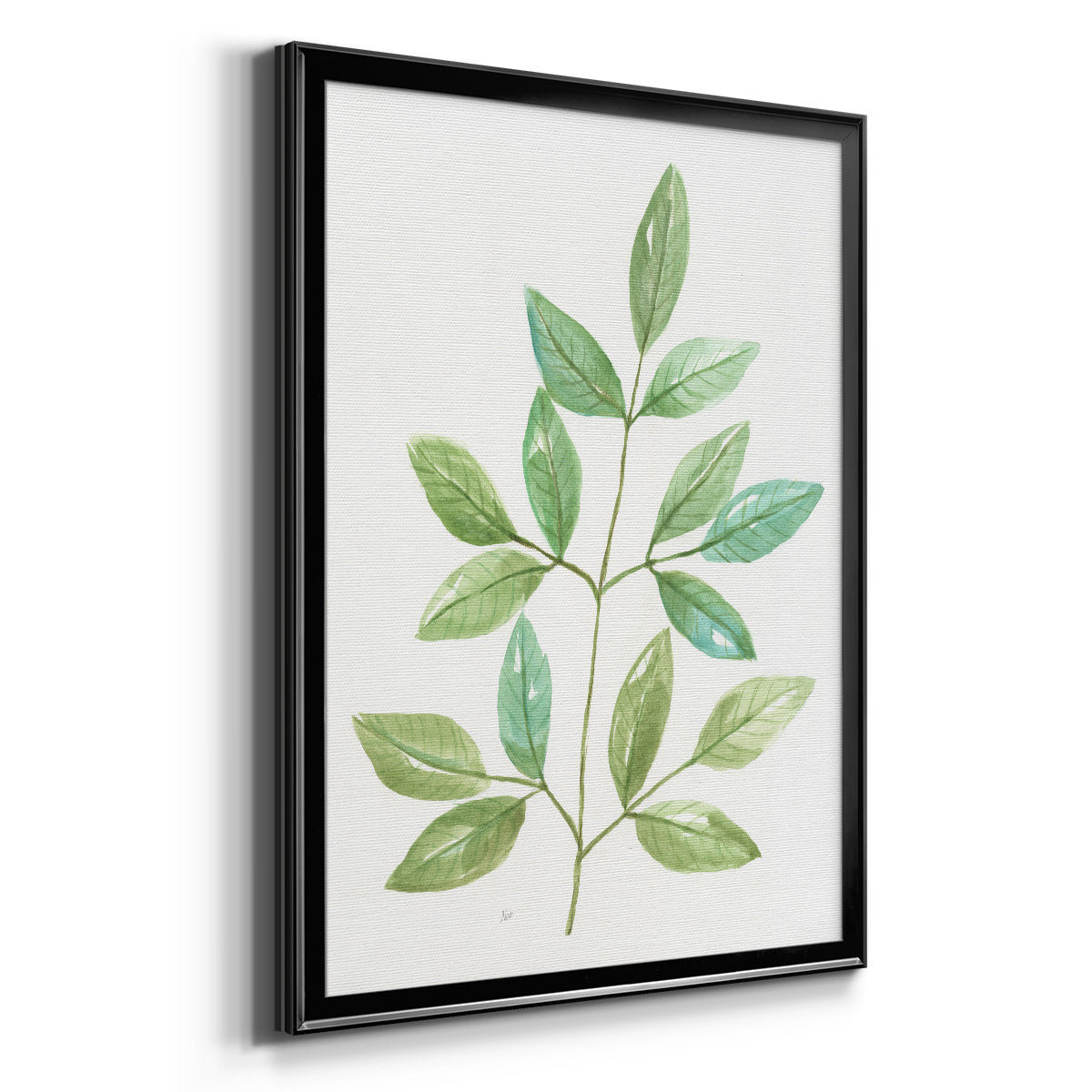 Spring Greens III - Modern Framed Canvas Print