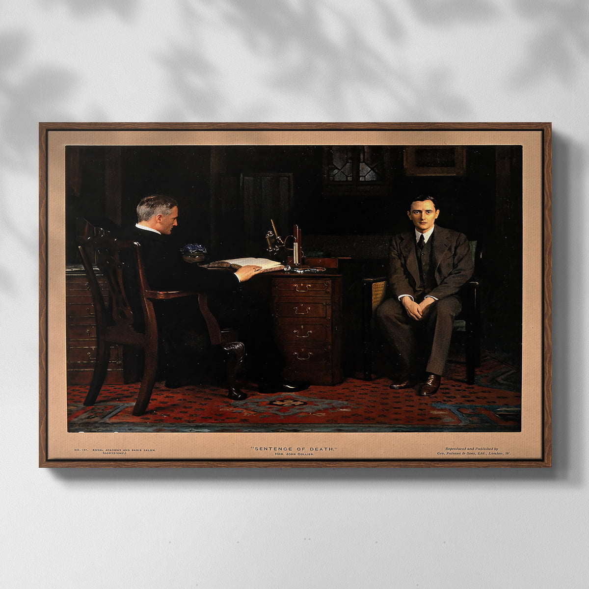 The Sentence of Death, 1908 - Floater Framed Canvas Print