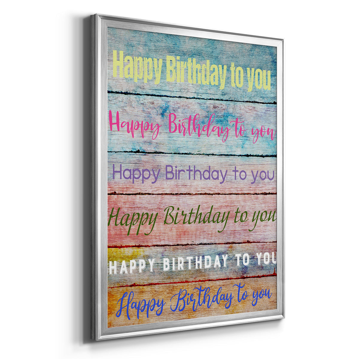 Birthday Song - Modern Framed Canvas Print