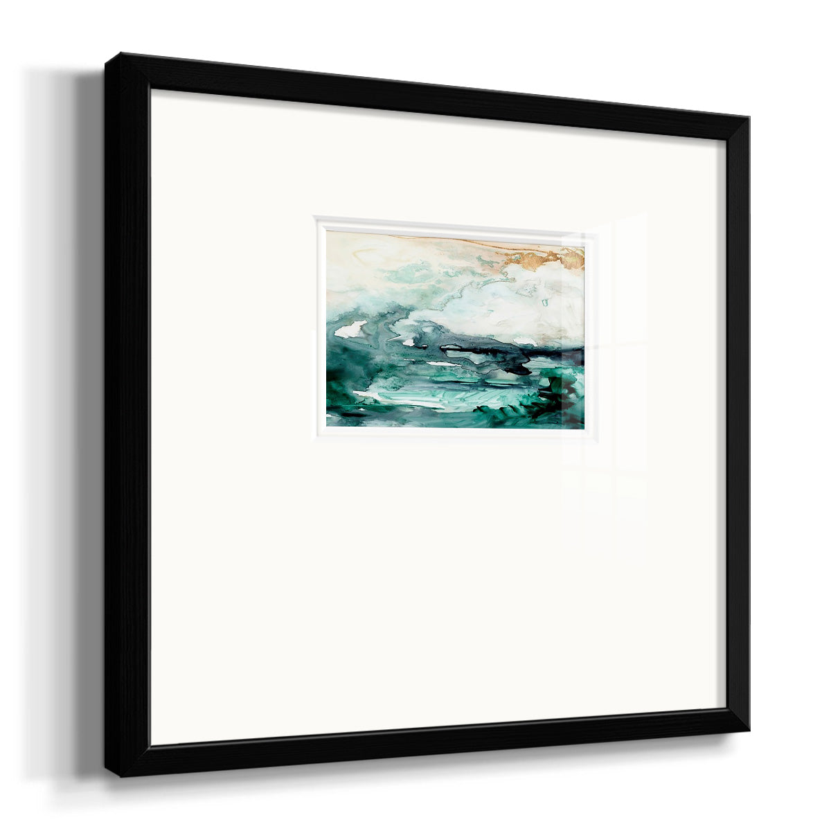 Sea Foam Flow I Premium Framed Print Double Matboard