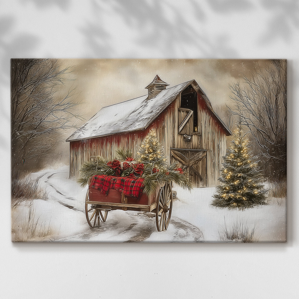 Gilded Nativity at Eve - Canvas Art Print