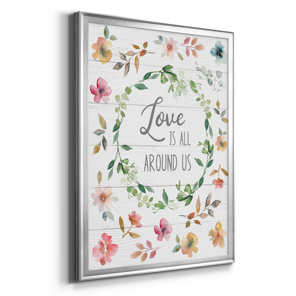 Love is All Around Us - Modern Framed Canvas Print