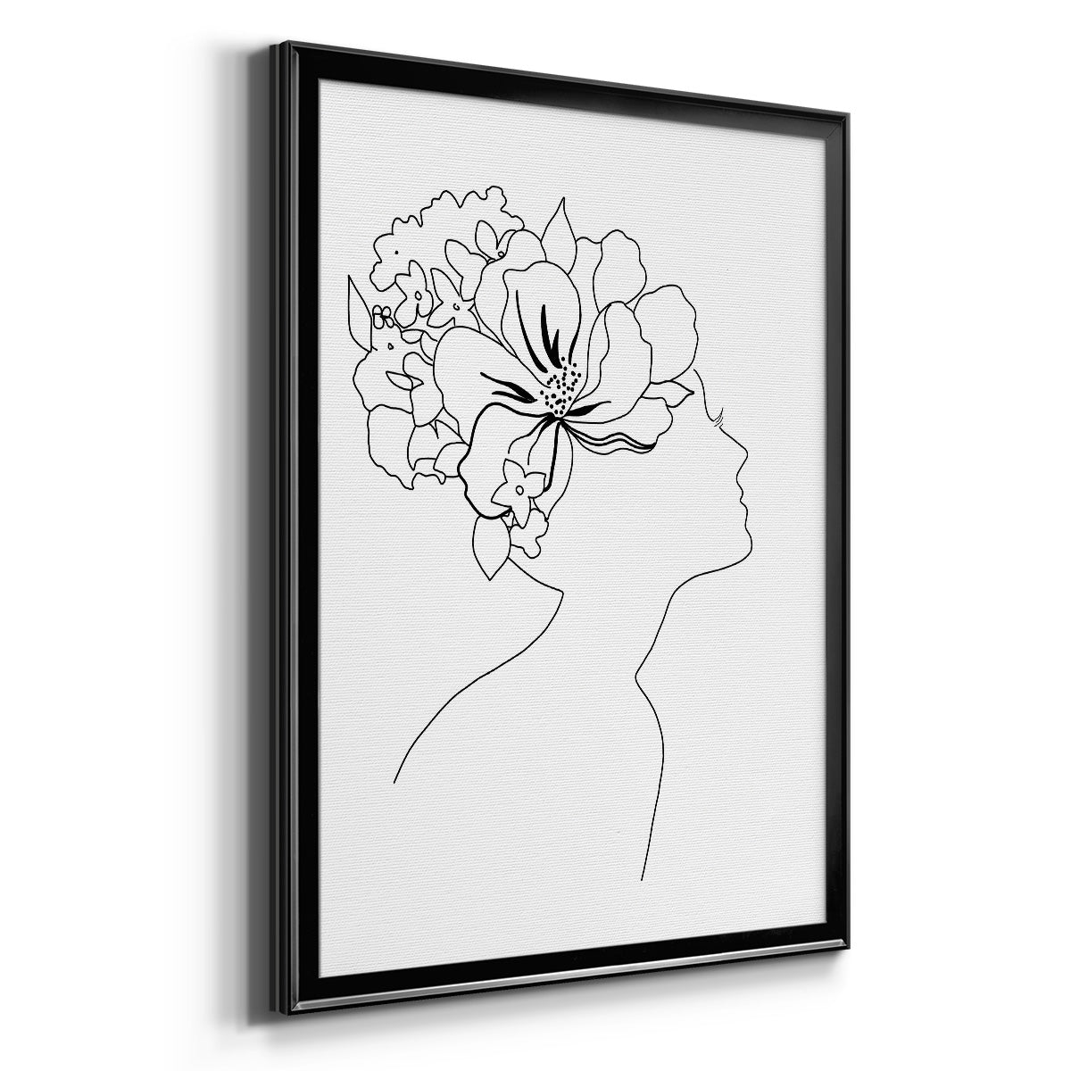 Fashion Floral Sketch I - Modern Framed Canvas Print