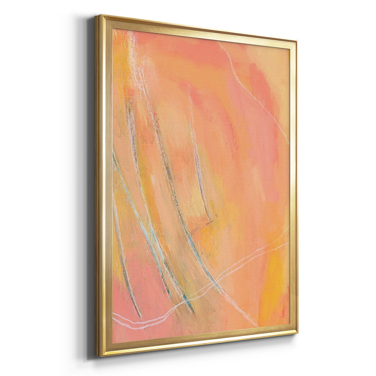 Peach Bliss I - Modern Framed Canvas Print