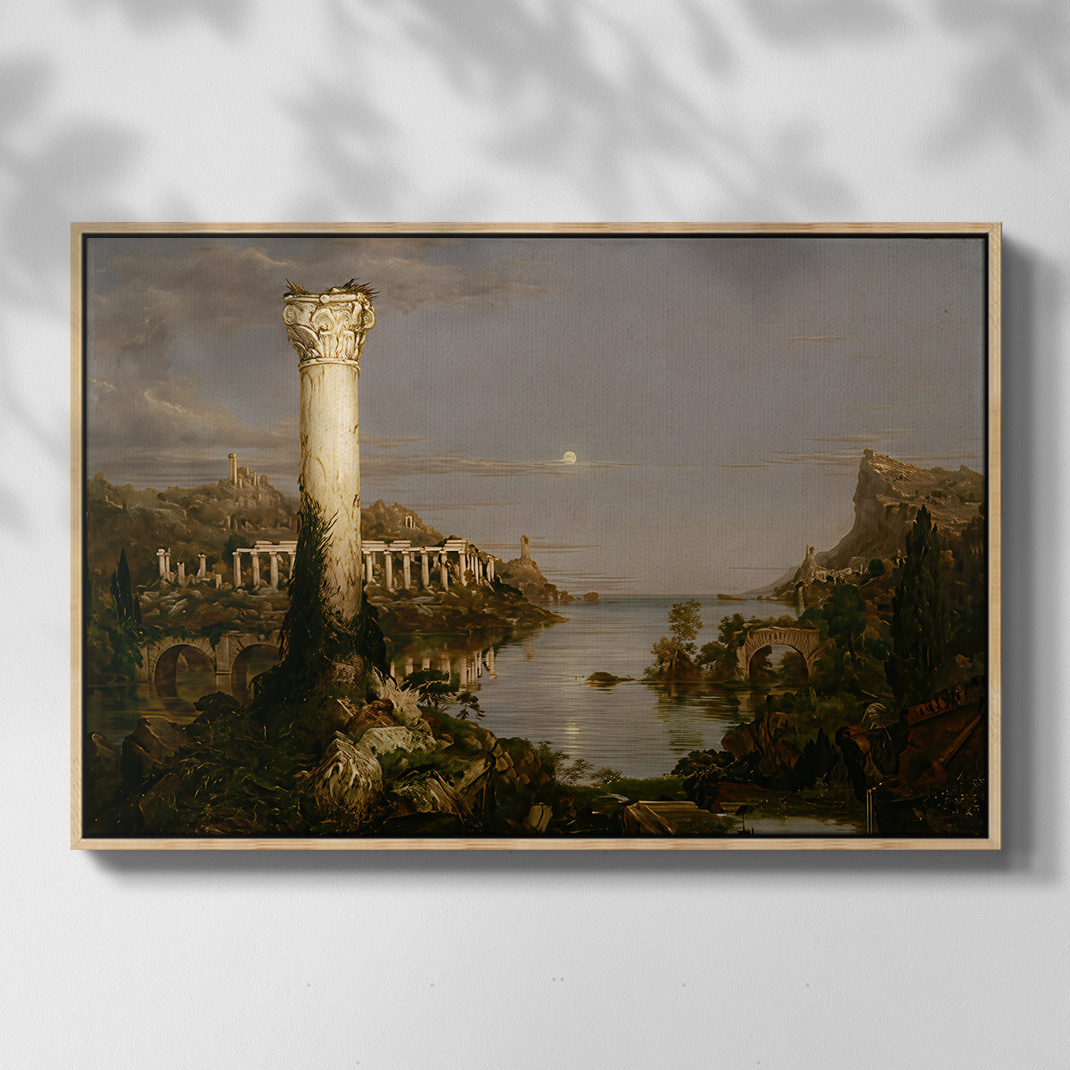 The Course of Empire: Desolation, 1836 - Floater Framed Canvas Print