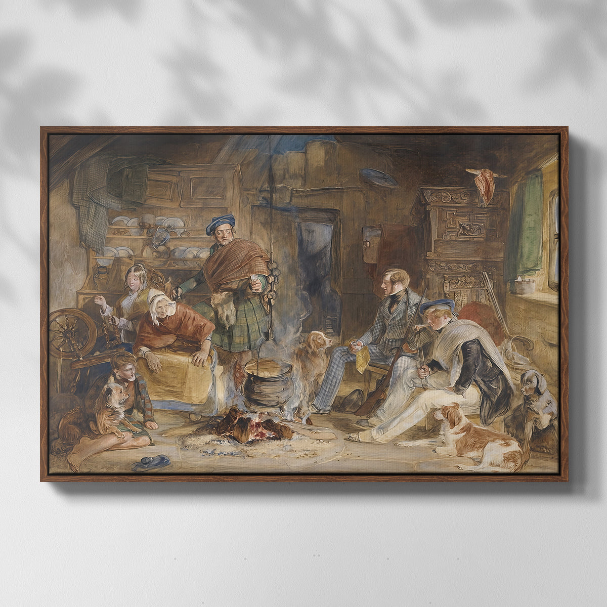 Highland Hospitality, 1832 - Floater Framed Canvas Print