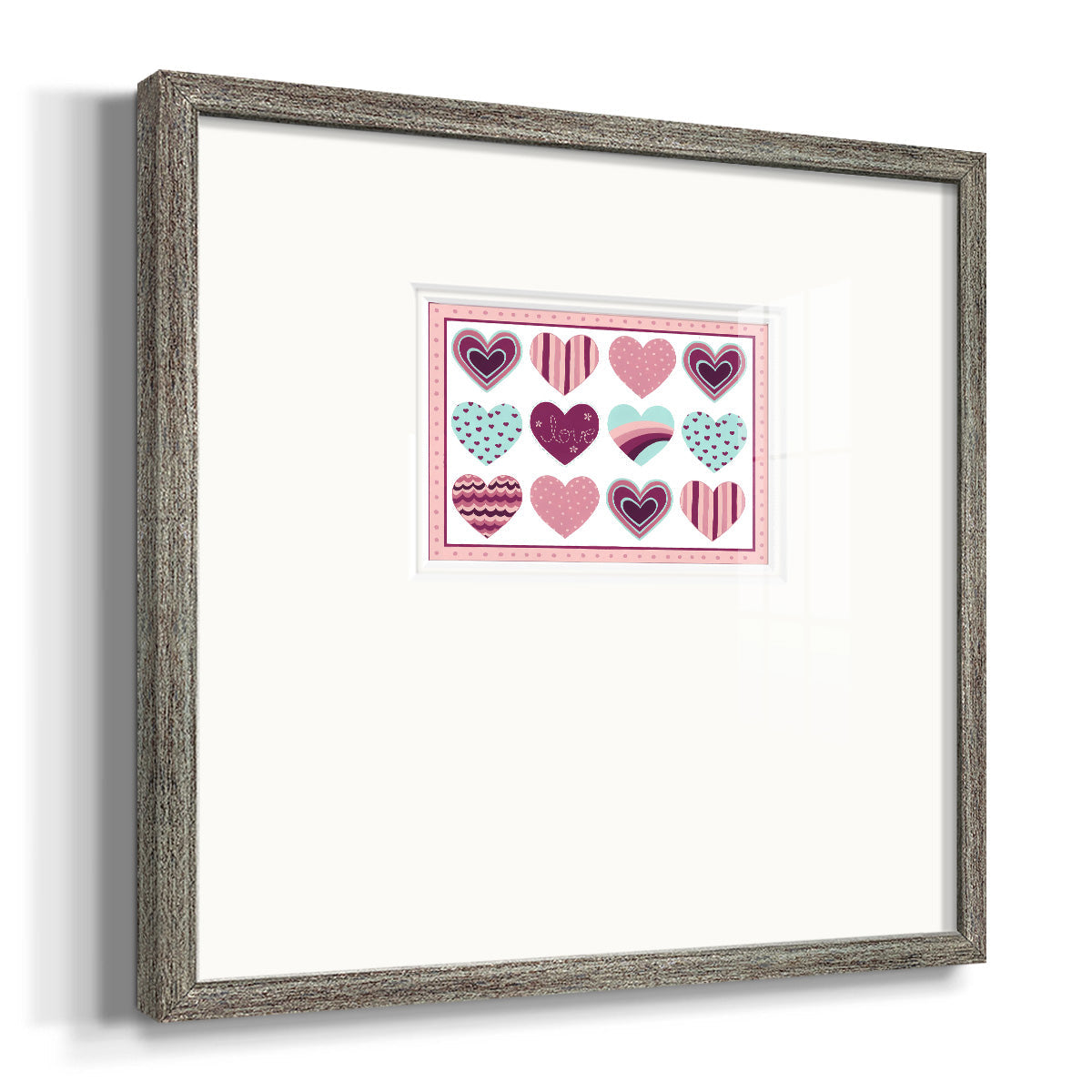Sweet Valentine Collection A - Double Matboard Framed Print