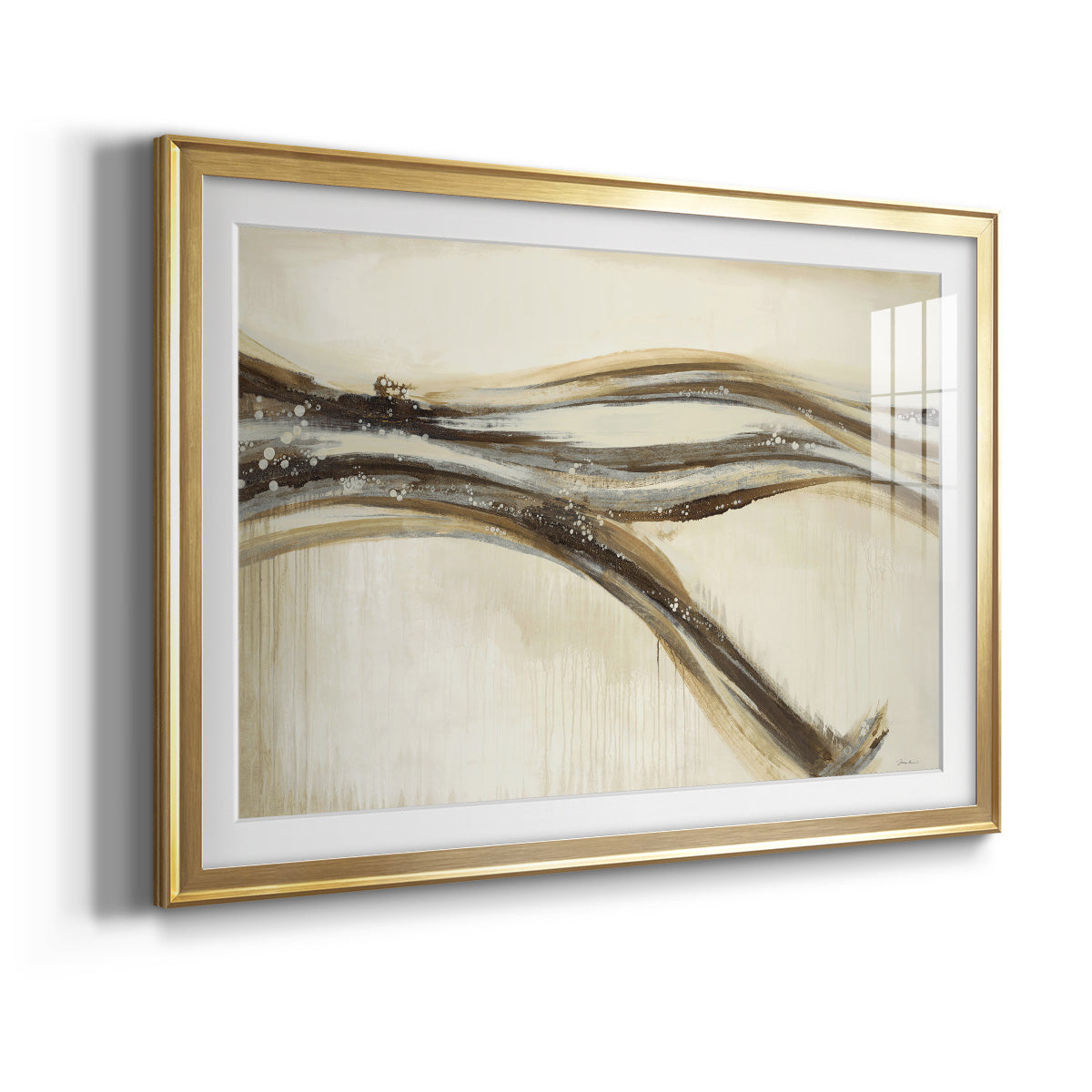 Catching a Metallic Wave - Modern Framed Art Print