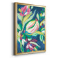Blue Tropics III - Modern Framed Canvas Print