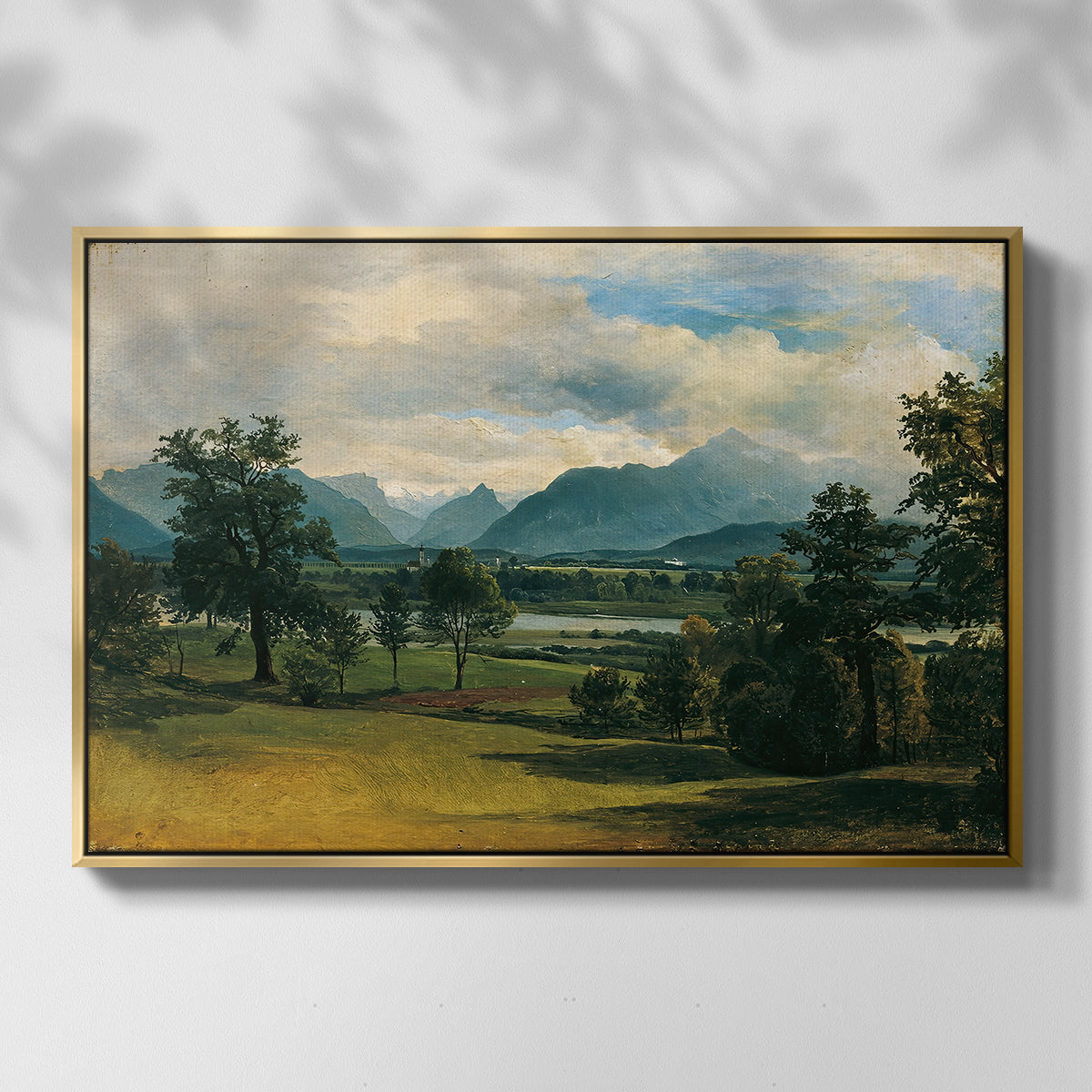 View of Liefering, 1830 - Floater Framed Canvas Print