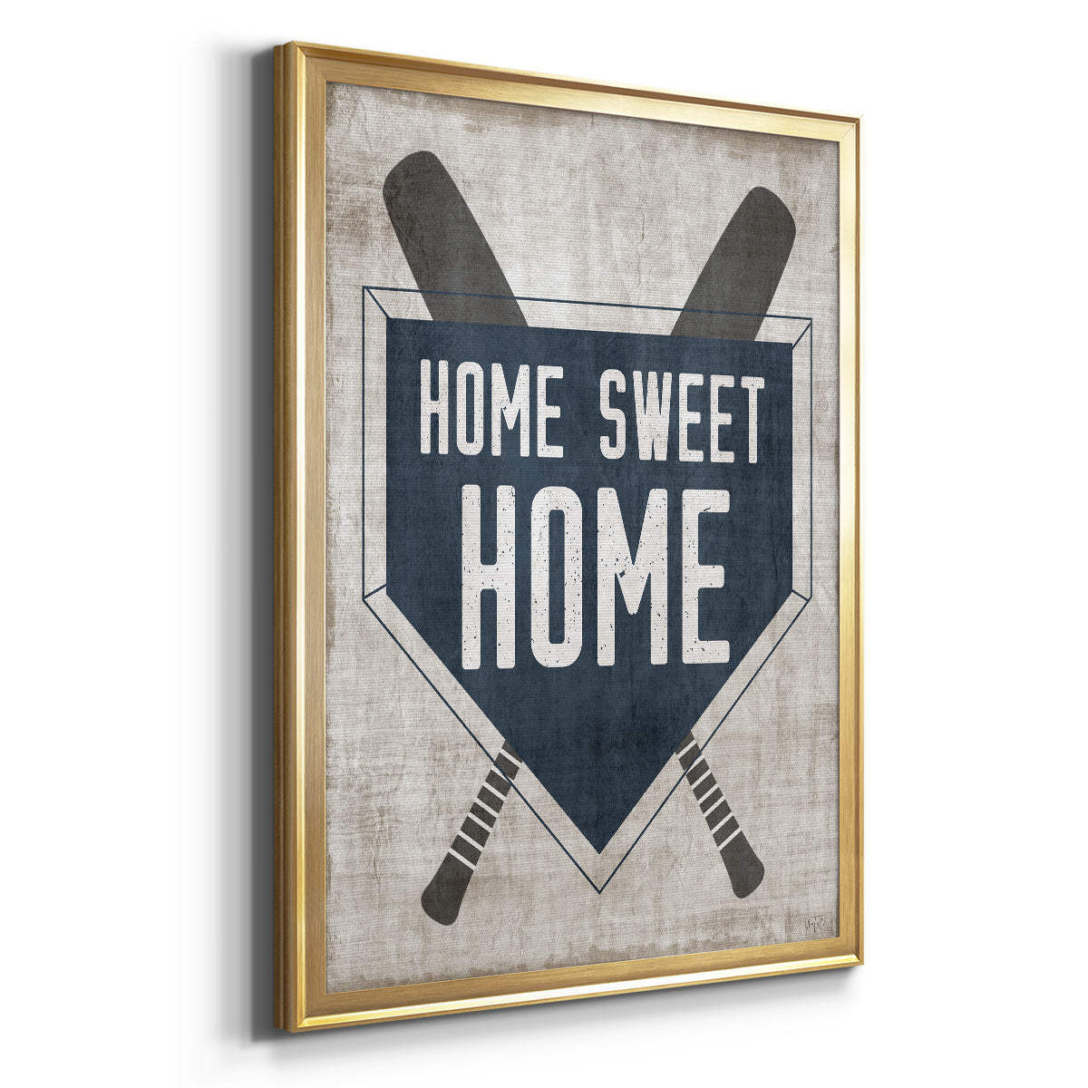 Home Sweet Home Base - Modern Framed Canvas Print