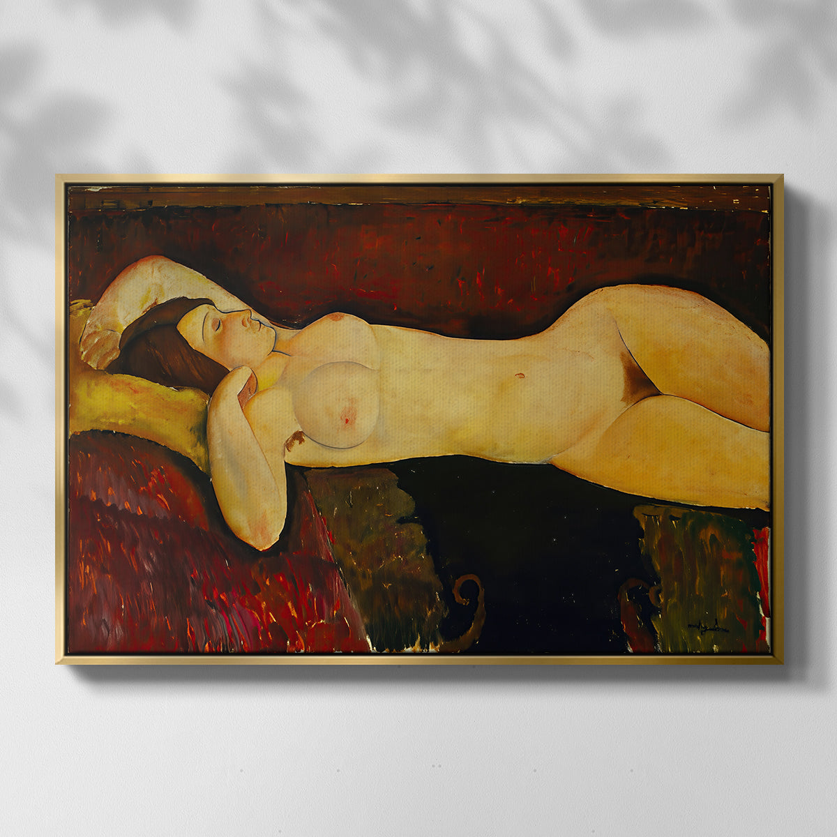 Reclining Nude (Nu couché), 1919 - Floater Framed Canvas Print