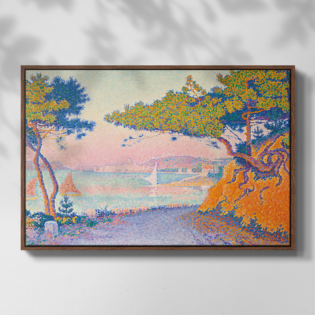 Golfe Juan, 1896 - Floater Framed Canvas Print