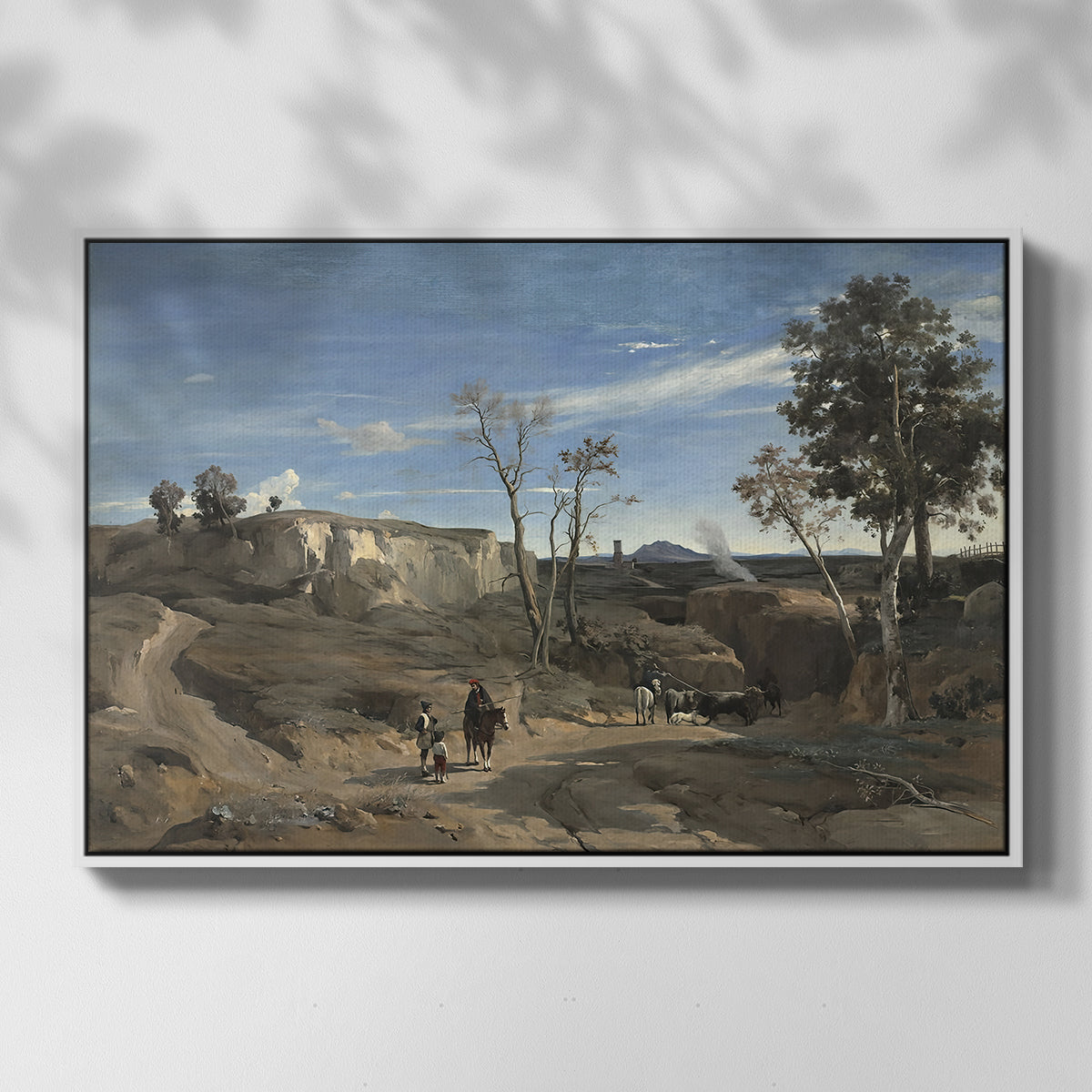 La Cervara, the Roman Campagna, c. 1830-1831 - Floater Framed Canvas Print
