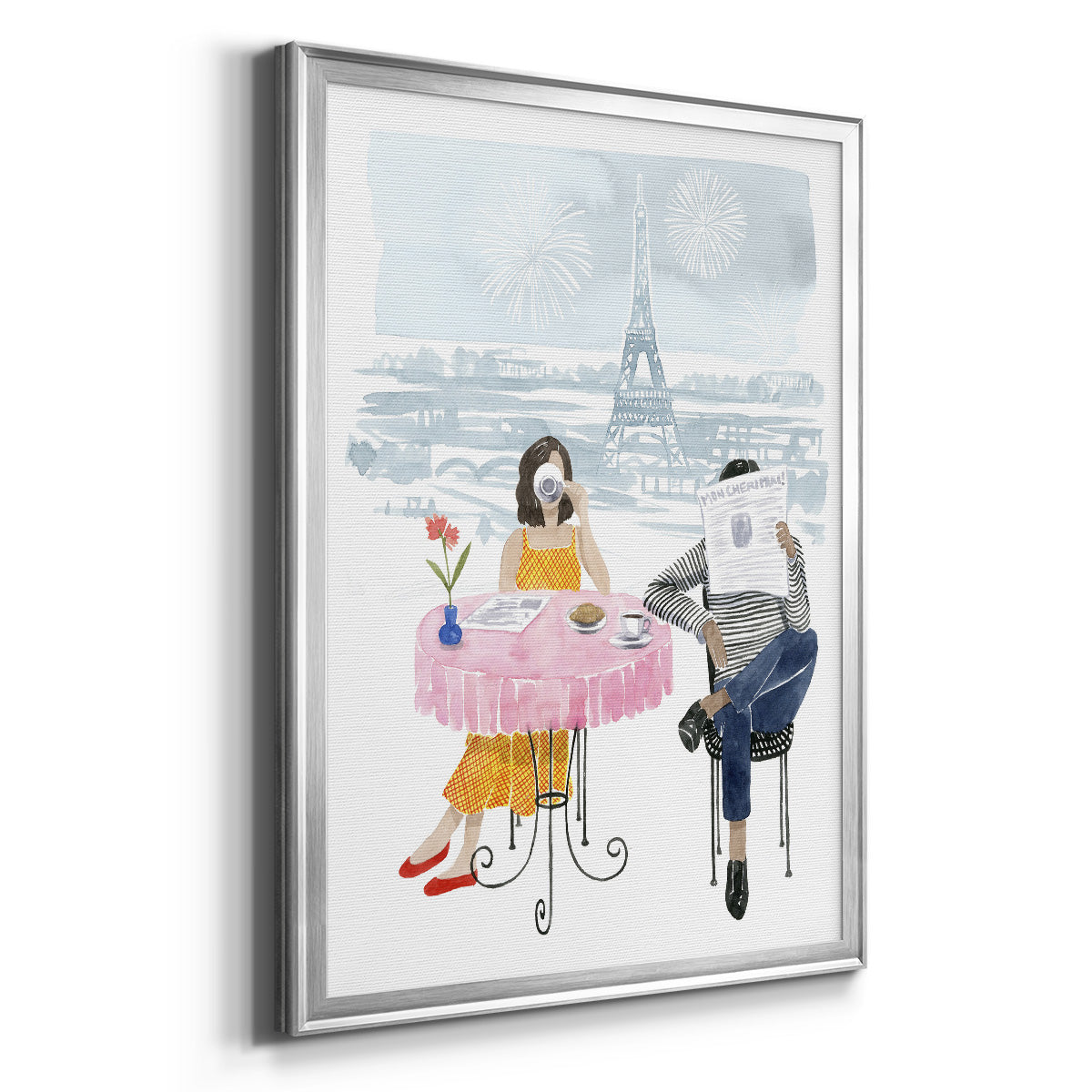 Paris in Love II - Modern Framed Canvas Print