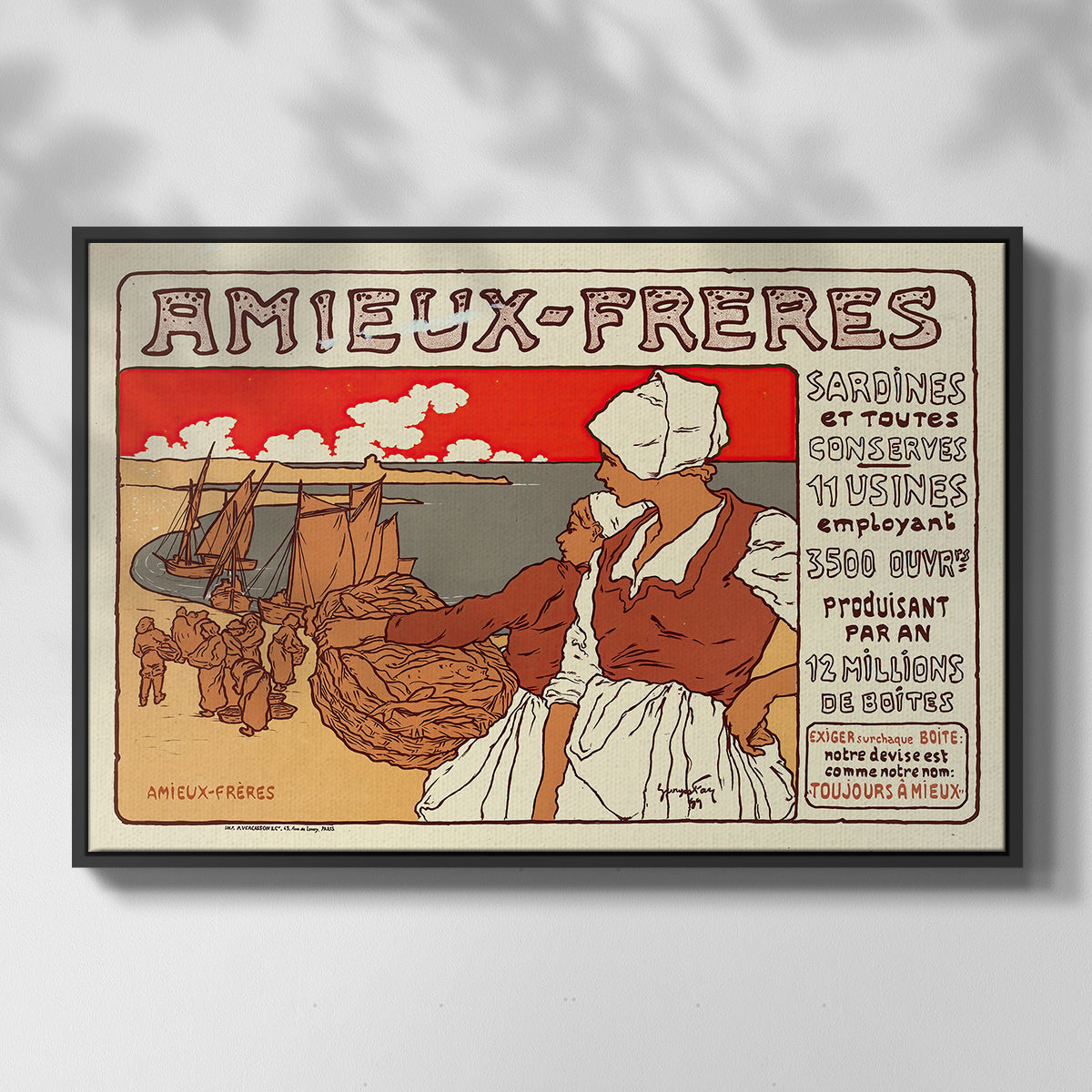 Amieux-Frères (Advertising Poster), 1899 - Floater Framed Canvas Print