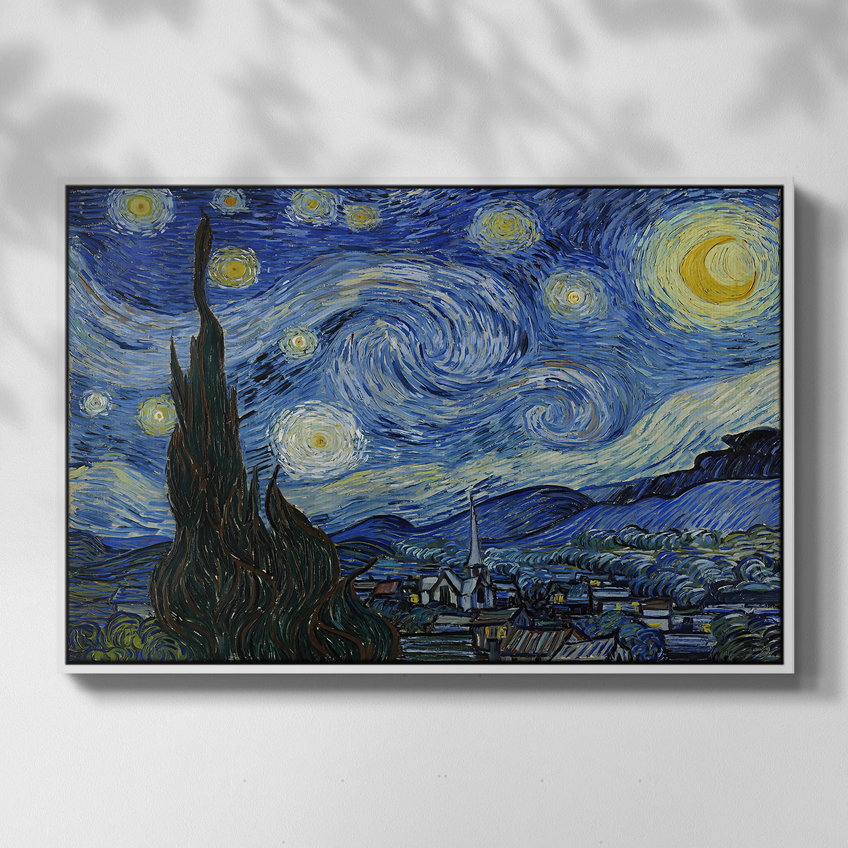 The Starry Night, 1889 - Floater Framed Canvas Print