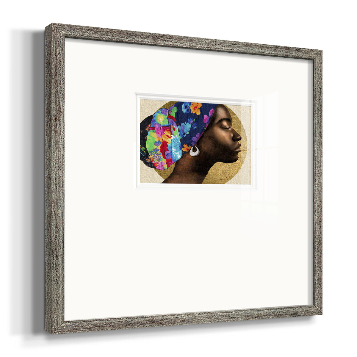 Golden Lady I - Double Matboard Framed Print