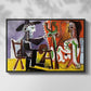 The Painter and His Model, 1963 - Floater Framed Canvas Print
