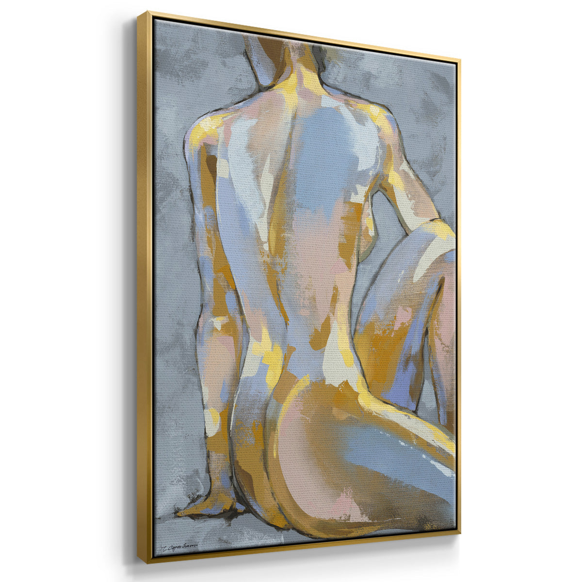Grey Maiden II - Floater Framed Canvas Print