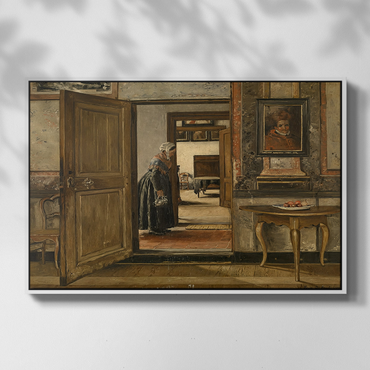 Interior of the Terninck Institution in Antwerp, 1884 - Floater Framed Canvas Print