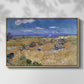 Wheat Field with Reaper, Auvers, 1888 - Floater Framed Canvas Print