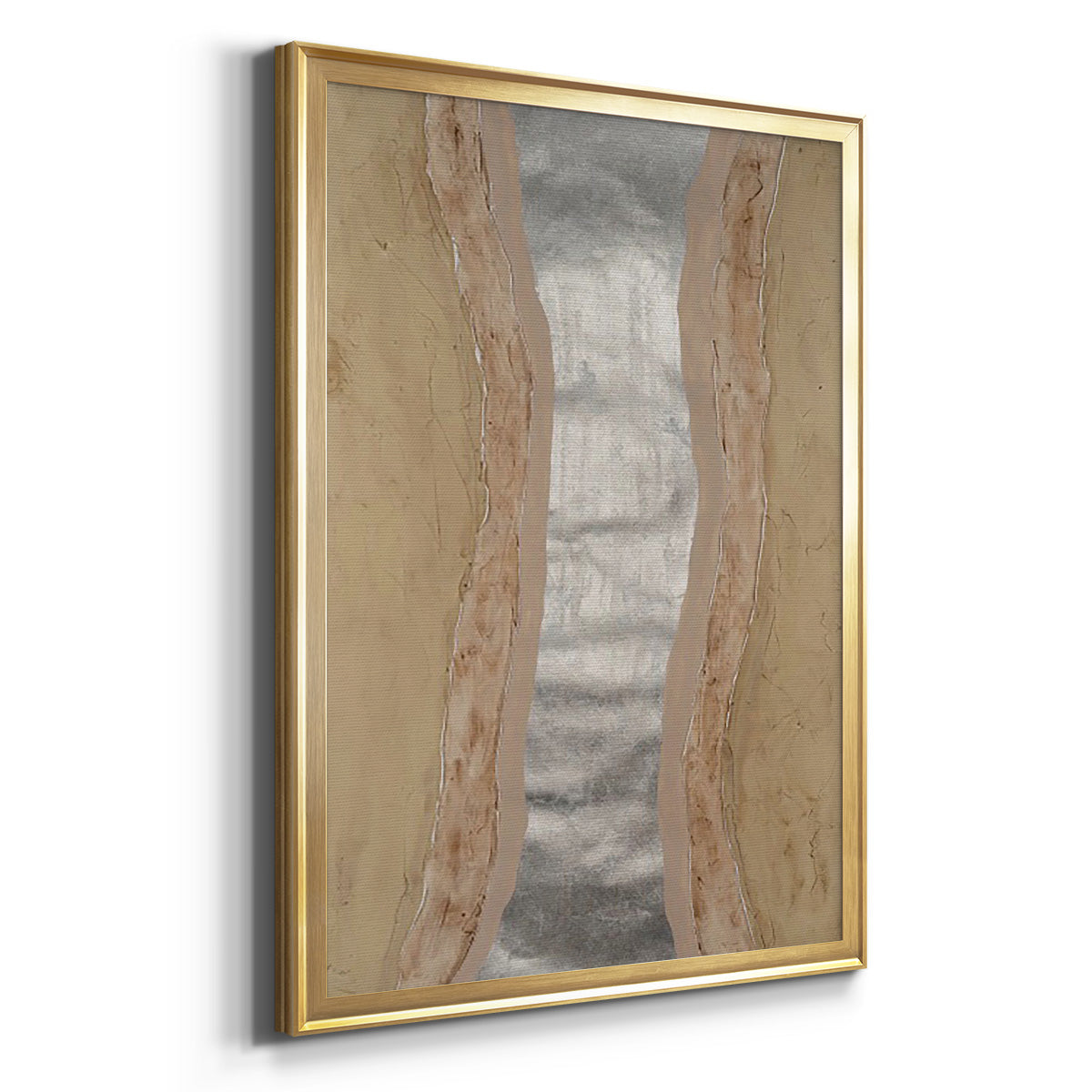Silver Lake II - Modern Framed Canvas Print