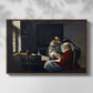 Girl Interrupted at Her Music, c. 1658-1659 - Floater Framed Canvas Print
