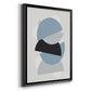 Shapely Blues I - Modern Framed Canvas Print