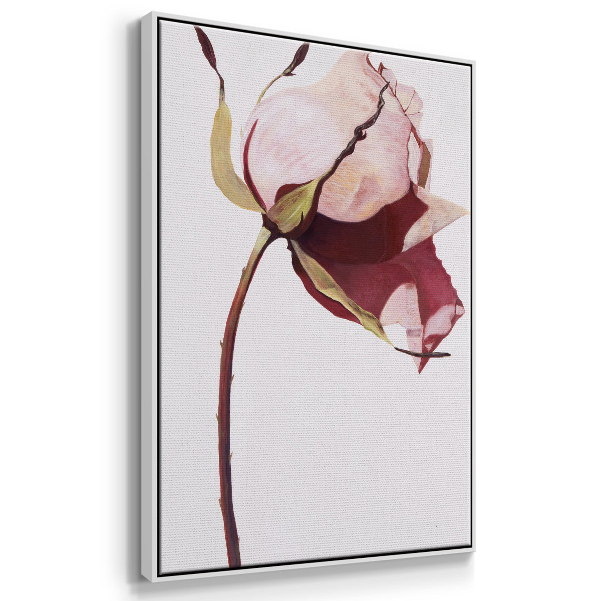 Love Is A Rose I - Framed Premium Gallery Wrapped Canvas L Frame - Ready to Hang