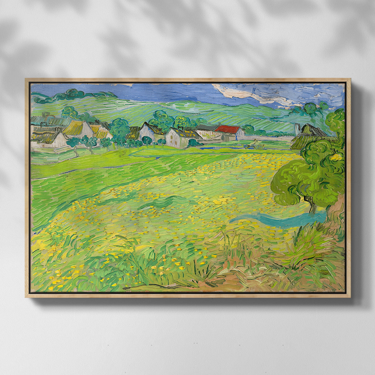 Les Vessenots in Auvers, 1890 - Floater Framed Canvas Print