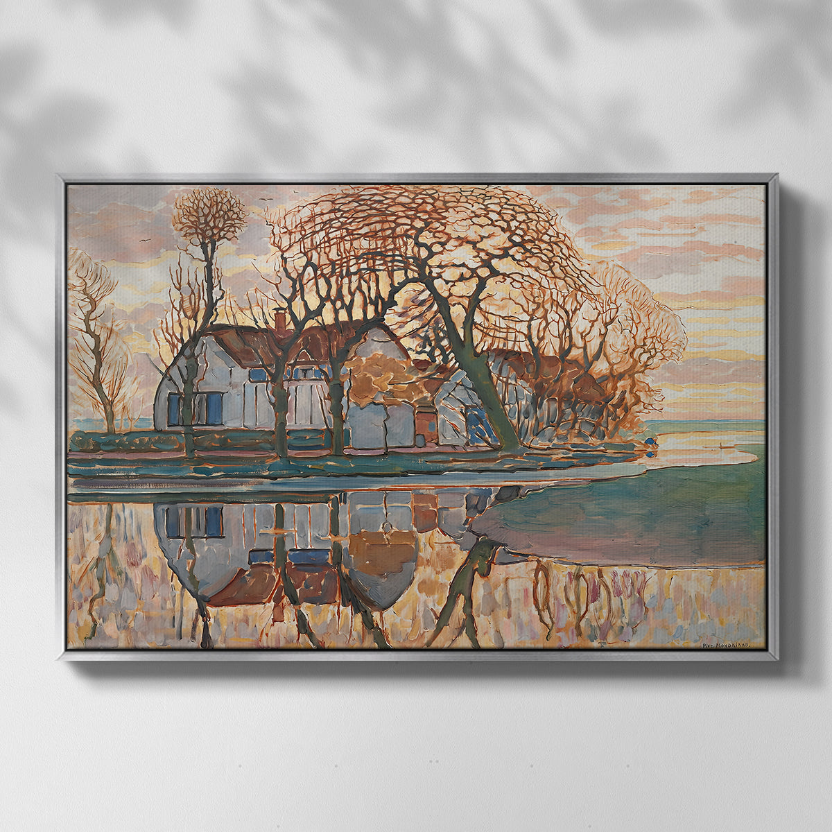 Farm near Duivendrecht, c. 1916 - Floater Framed Canvas Print