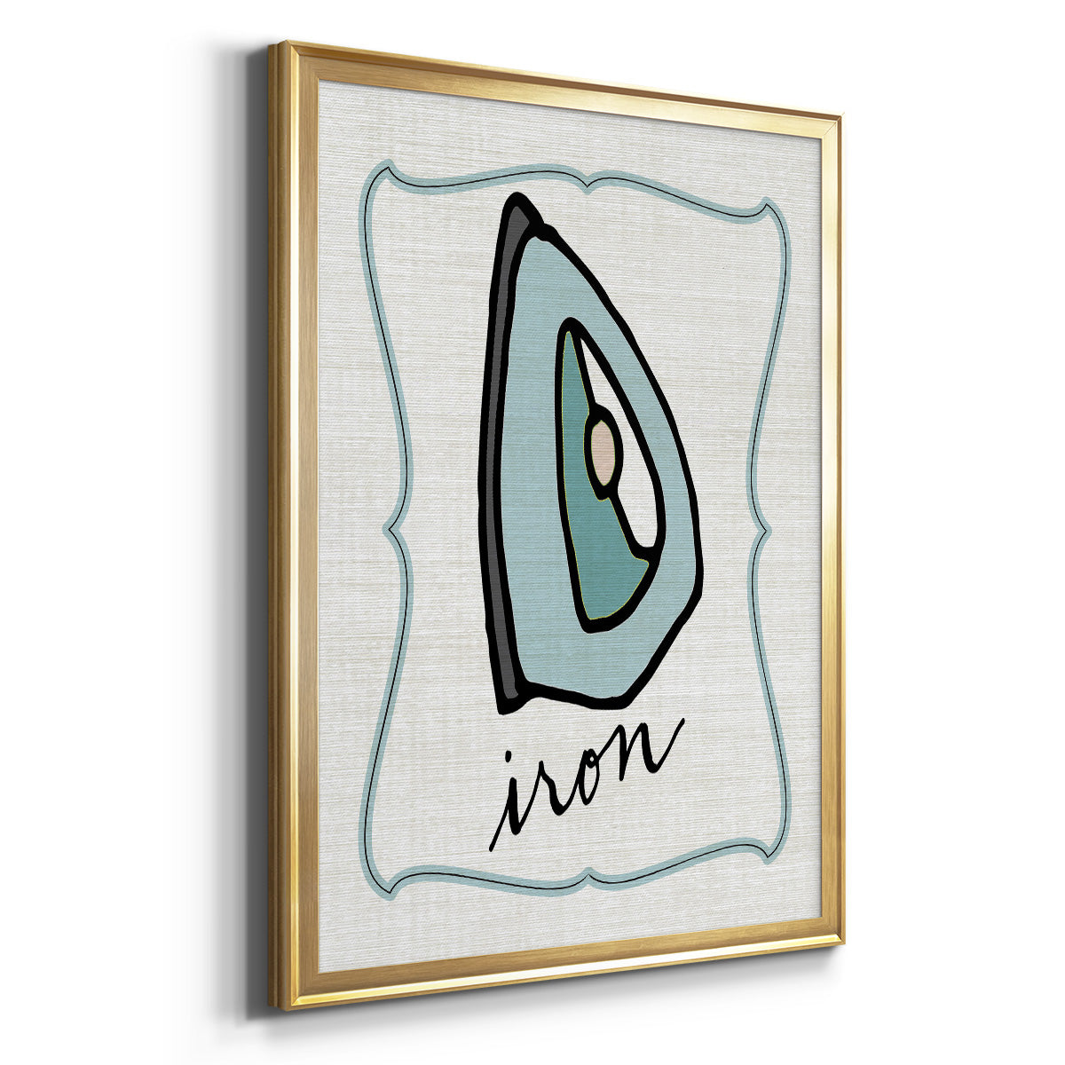 Iron - Modern Framed Canvas Print