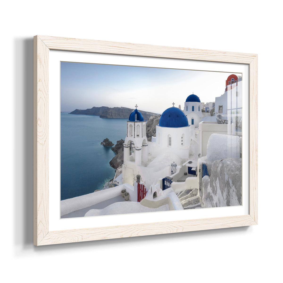 Santorini Sunrise - Barnwood Framed Art Print