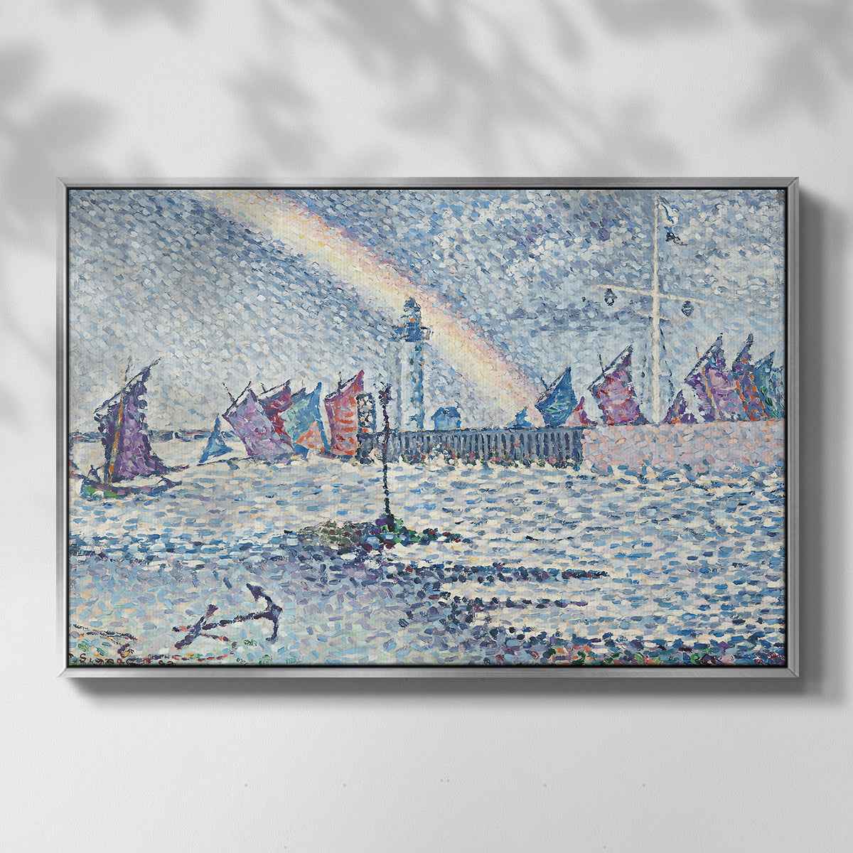 Entrance to the Port of Honfleur, 1899 - Floater Framed Canvas Print