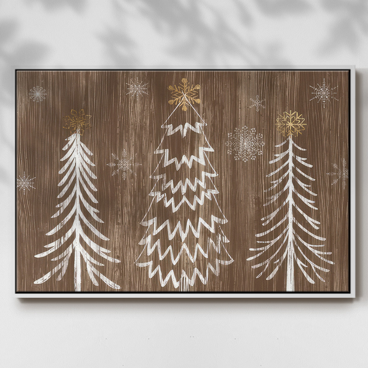 Barnwood Wonderland Collection A - Framed Gallery Wrapped Canvas in Floating Frame