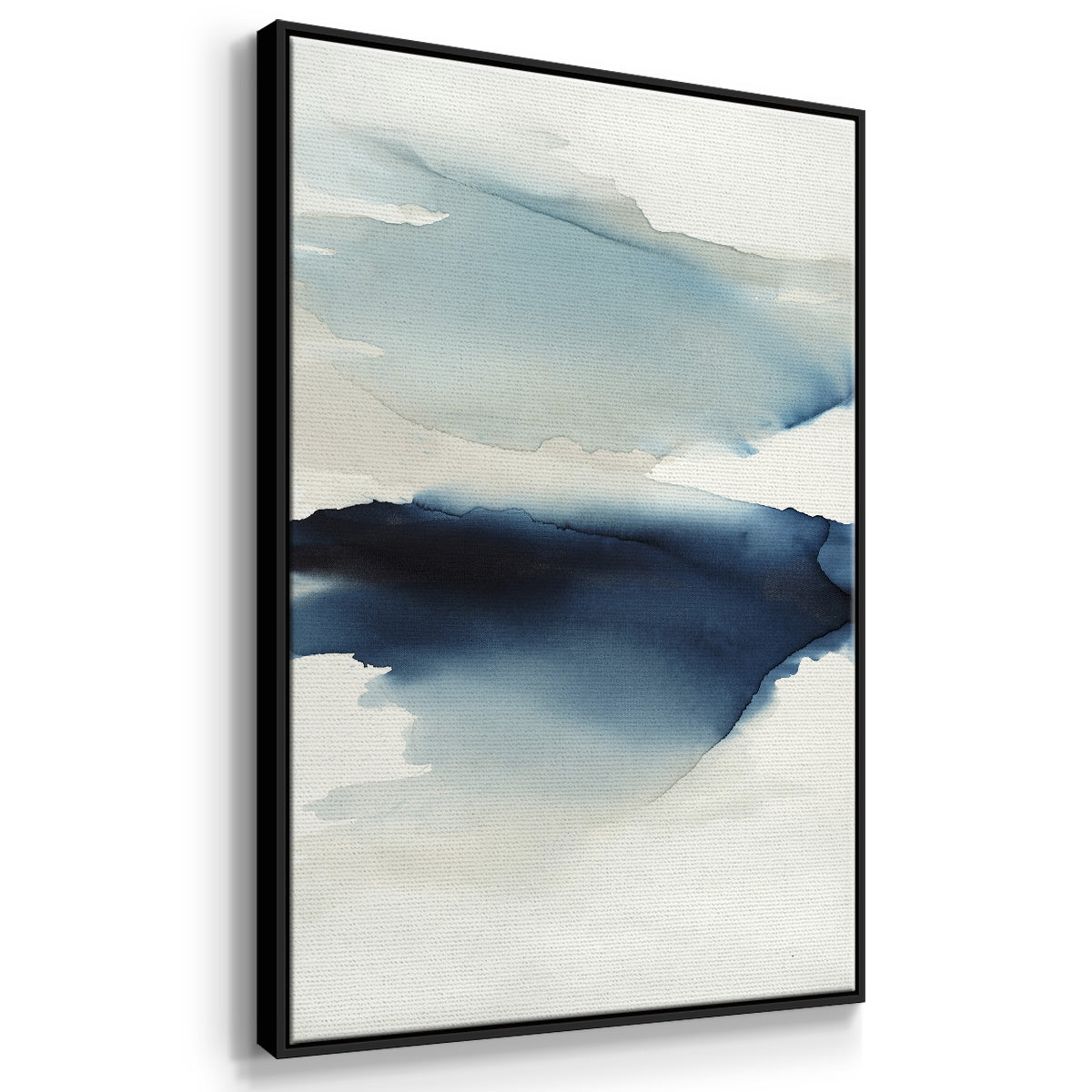 Waves I - Framed Premium Gallery Wrapped Canvas L Frame - Ready to Hang