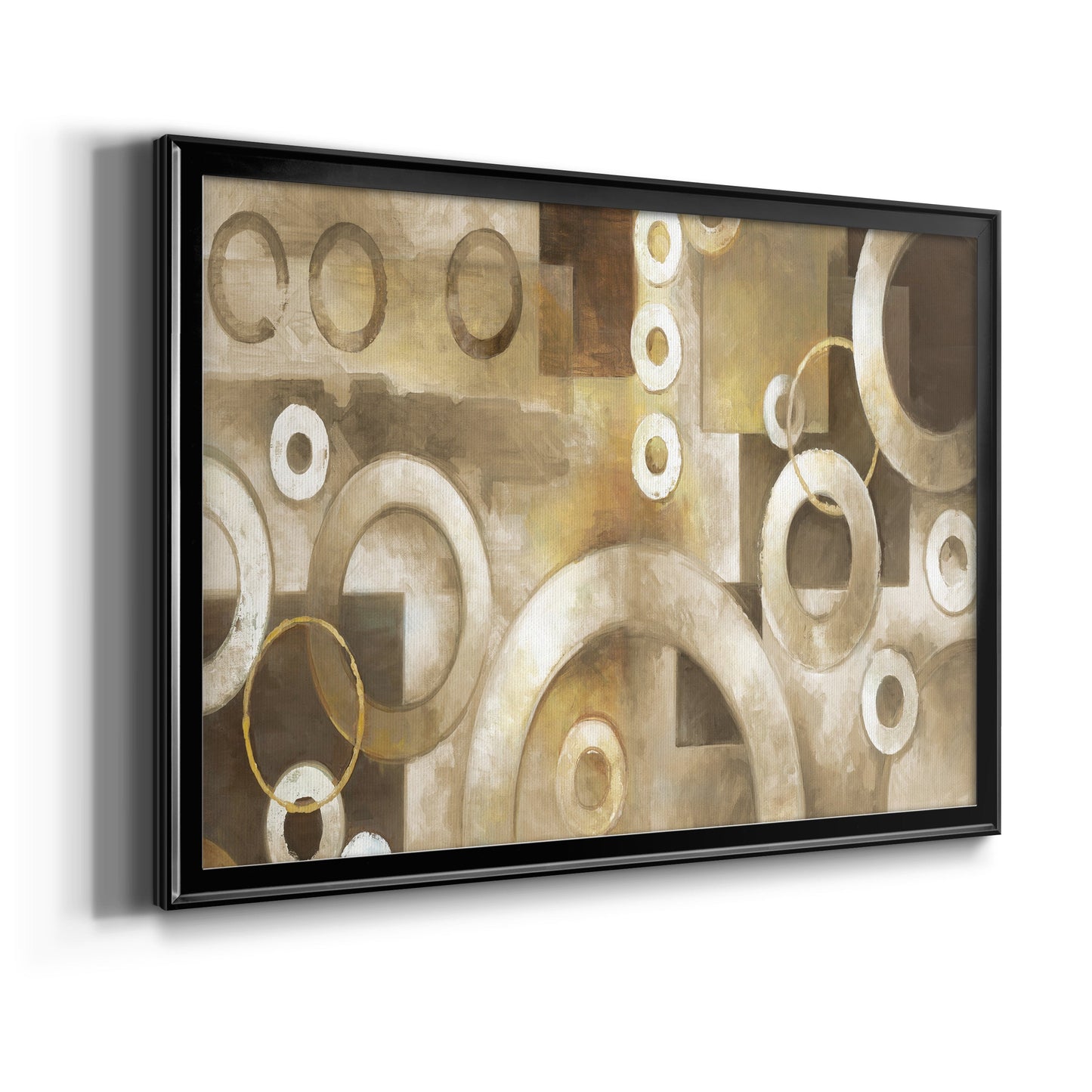 Neutral Motion - Modern Framed Canvas Print